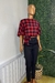 Blusa Semi Cropped Transpassada XADREZ - comprar online