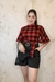 Blusa Semi Cropped Transpassada XADREZ