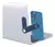 Soporte Magnetico Azul Para Celular En Computadora