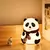 Lampara De Mesa Con Forma De Panda Cute Blanco Beige