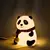 Lampara De Mesa Con Forma De Panda Cute Blanco Beige - Sumishop