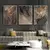 3 Pçs/ Quadro Moderno Cinza Ouro Mármore Pôster Abstrato Imagem - comprar online