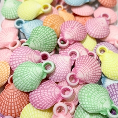 Cuentas Plásticas - Caracoles Multicolor 14mm - comprar online