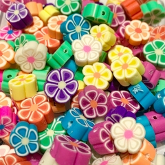 Cuentas FIMO - Flores Multicolor 10mm - comprar online