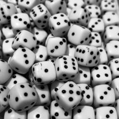 Cuentas Plásticas - Cubo Negro y Blanco 8mm - comprar online