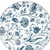 Prato Raso Jardim Azul Porcelana - comprar online