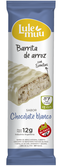 LULEMUU- Barrita de cereal chocolate blanco 20U