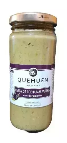 QUEHUEN- Pasta de Aceitunas verdes c/berenjena x200grs