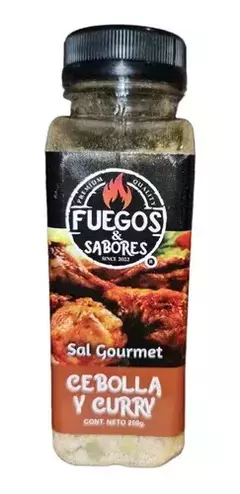 FUEGO - Sal gourmet Cebolla y Curry x 250g