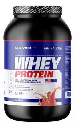 MERVICK- Proteína Whey Strawberry Ice Cream 1kg.