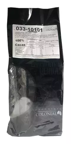 COLONIAL- Cobertura Amargo 100% x 1kg