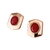 Brinco Moldura com Cristal Vermelho