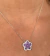 Colar Prata 925 flor cristal ultra violet cravejado - comprar online
