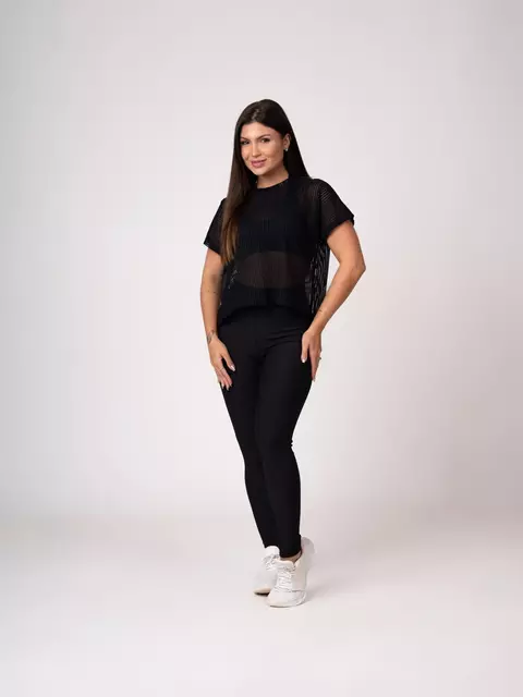 Blusão de Telinha Maresia - Preto - comprar online