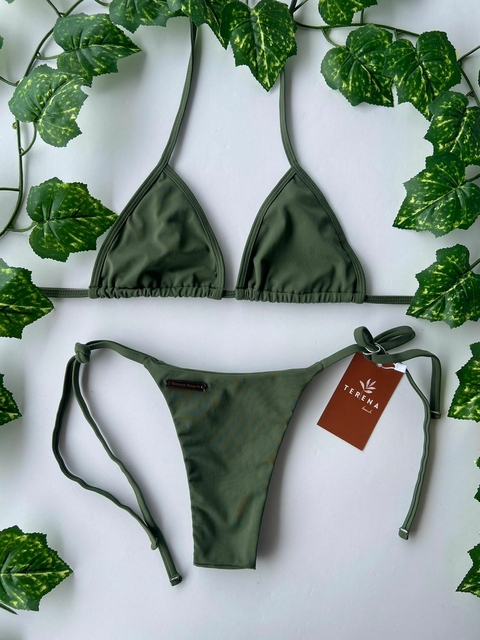 Biquini Basic - Cortininha Verde Militar