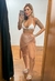 Saia com Franja Tricot - NUDE - loja online