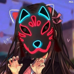 Expro máscara de zorro japonés para fiesta de Halloween, máscara de Cosplay c - comprar en línea