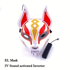 Imagen de Expro máscara de zorro japonés para fiesta de Halloween, máscara de Cosplay c