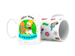 DISEÑOS LOS SIMPSON "AQUÍ TOMA" PARA SUBLIMAR TAZAS