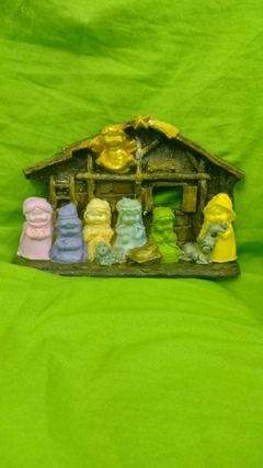 Pesebre de Yeso Pintado a mano