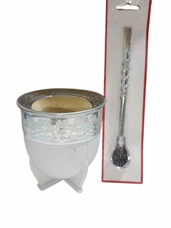 Mate Imperial Grande Porongo + Bombilla de alpaca - comprar online