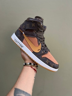 Air Jordan 1 High x Lv x Off White marron