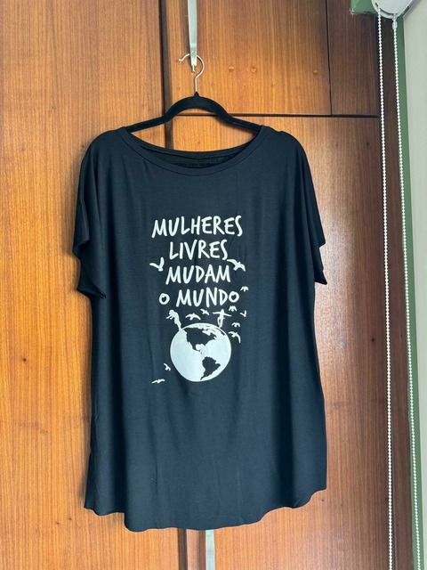 VESTIDO - MULHERES LIVRES MUDAM O MUNDO - PRETO