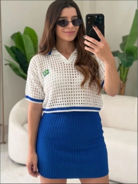 Cropped Brasil Tricot - comprar online