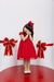 Vestido Princesa infantil Vermelho Poá - Carinha de anjo