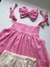 Conjunto batinha com tapa fralda Poa Rosa - Carinha de anjo