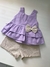 Conjunto batinha + shorts Aylla Lilás - loja online