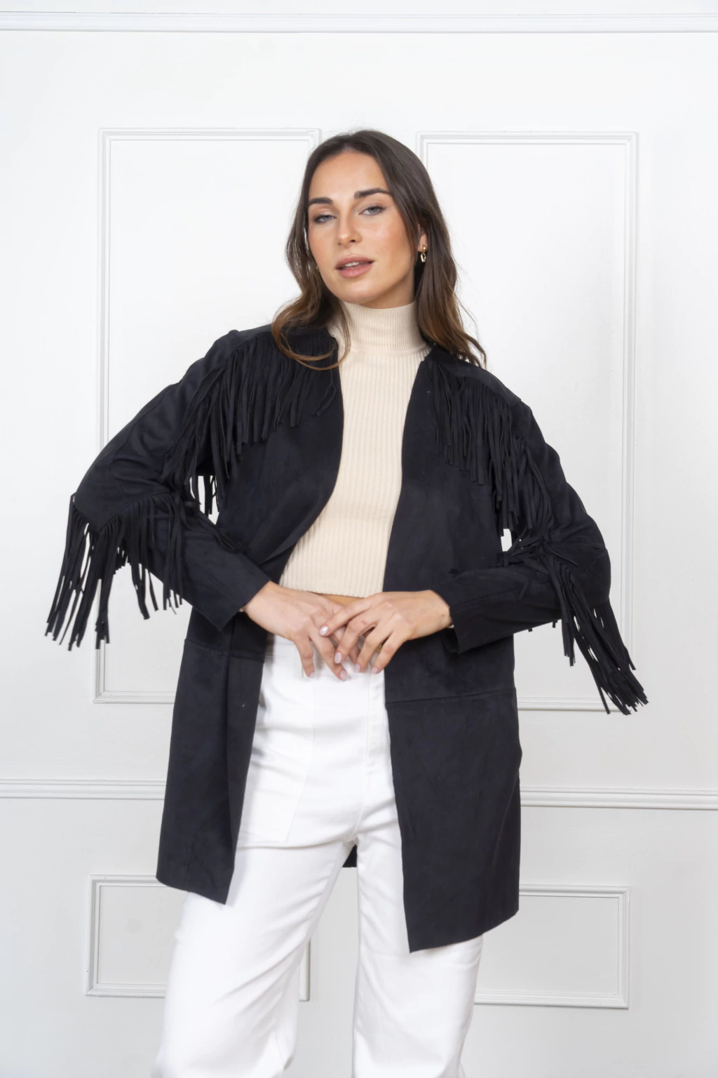 Blazer con flecos (Rapsodia) Talle S