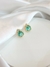 Brinco Gota verde Cravejado Ouro Dourado - comprar online