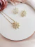 Conjunto Sol Cravejado Ouro Dourado