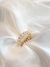 Anel Luxo cristais Ouro Dourado