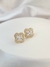 Brinco Flor cravejada Ouro Dourado