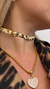 Choker orgânica ouro dourado