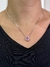 Corrente cravejada rosa Ouro Branco - comprar online