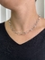 Choker colmeia Ouro branco - Rosa Rose Semijoias