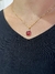 Colar pingente luxo colorido ouro dourado - Rosa Rose Semijoias