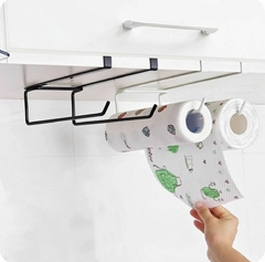 Porta Rollo de cocina metálico doble