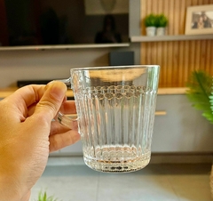Tazas de vidrio rayas x6 - comprar online