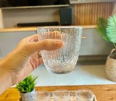 Vasos de vidrio labrados x6 - comprar online