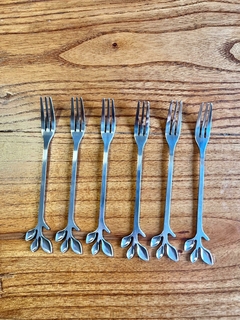 Set x6 tenedores flor 11 cm