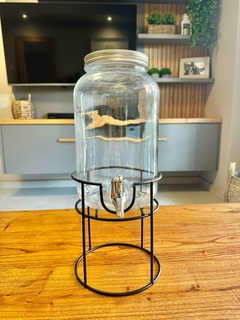 Dispenser de vidrio 3 L con base metálica