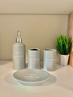 Set de baño de cerámica x4 piezas - comprar online