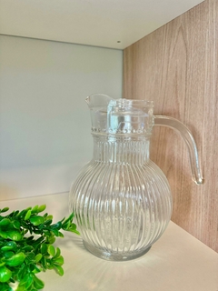 Jarra de vidrio rayada 1,8 L (tapa de acrílico)