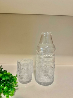 Set Botella mas vaso de vidrio - comprar online