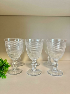 Copas de vidrio x6 burbuja