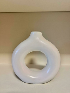 florero de ceramica circular